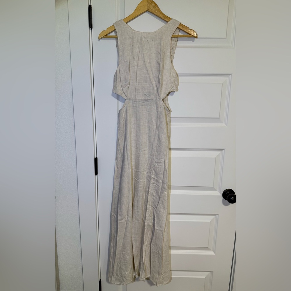 ASOS Designs Cutout MIDI Sundress with slit in stone